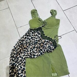 Xhilaration M Black and Cream Leopard Print Dress.  No boundaries S (4,6)